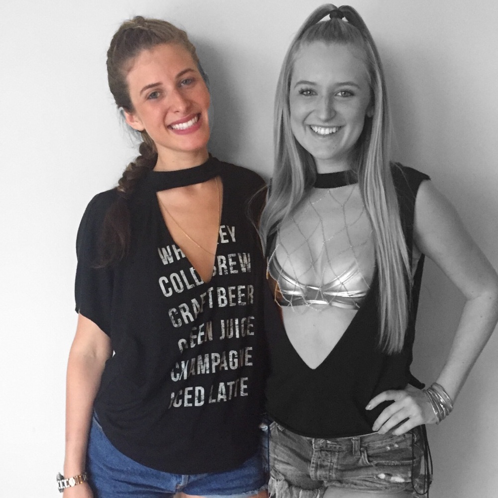 Black choker tee